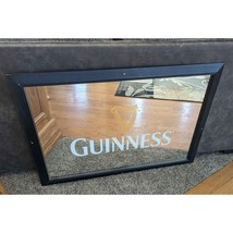 Vintage Guinness Brewery Large Black Framed Bar Mirror 40 x 28 Bar Mancave Pub - £534.84 GBP