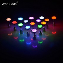 Charm LED Earring Light Up Crown Glowing Crystal Stainless Ear Drop Flat Round S - £6.89 GBP