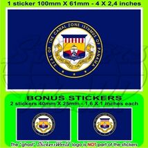 CANAL ZONE Isthmus of Panama Flag USA 100mm (4") Vinyl Sticker Decal x1+... - $3.11
