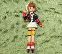 Vintage Card Captor Sakura Pvc Trendmasters Anime Figure 5&quot; School Uniform Skate - £17.36 GBP