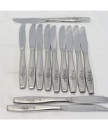 Oneida Our Rose SSS Dinner Knives 8 1/2&quot; Stainless Lot of 12 - $29.39