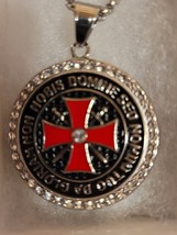 Knights Templar Christian Necklace Medallion  - $24.99