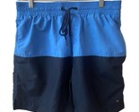 Tommy Hilfiger Swim Trunks mens Size Med Blue Color Block Board Shorts U... - $9.15