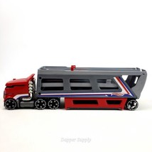 Mattel Hot Wheels V2353 Haul &amp; Race Rig Semi Truck Car Carrier Toy 15&quot; - $17.81