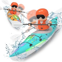 Rc Kayak Boat W/Colorful Led Light For Kids, Innovative Realistic Paddli... - £27.47 GBP