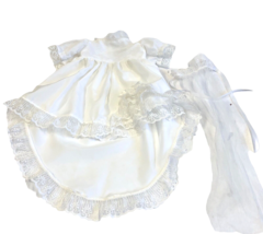 Doll Clothes White Wedding Gown Dress Confirmation Veil Lace 20 inch Doll - £17.79 GBP