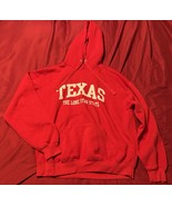 Texas Hoodie Red Pullover Sweatshirt Large Pacific &amp; Co The Lone Star State - $39.72 CAD