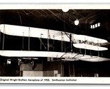 RPPC Wright Brothers Aeroplane at Smithsonian Washington DC Postcard W18 - $2.92