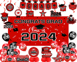 Graduation Decorations Class of 2024,Red Themed Graduation Decorations S... - $48.55
