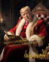President Donald Trump Merry Christmas Personalized Message 8X10 Ai Photo - £10.15 GBP