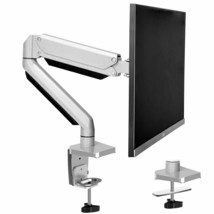 Single Monitor Desk Mount - Adjustable Die-Cast Aluminum Gas Spring Monitor Arm  - £72.89 GBP