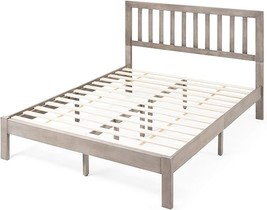 Christopher Knight Home Eunice Acacia Wood Queen Bed Platform, Gray - £216.17 GBP