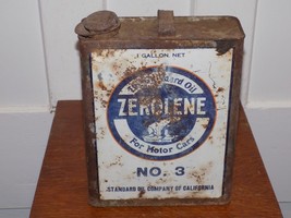Vintage Zerolene Standard Oil No. 3 Empty One Gallon Oil Can - $297.00