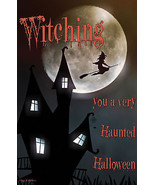 Witching Haunted Halloween Trick Or Treat Double Sided Garden Flag Flag ... - £10.61 GBP