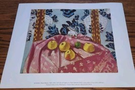 VTG 11x14 National Gallery Of Art Print Henri Matisse Apples on Pink Tablecloth - $14.99