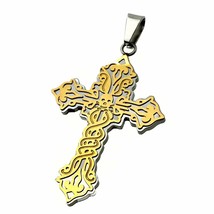 Day of the Dead Cross Necklace Stainless Steel Día De Muertos Crucifix Pendant - £13.54 GBP