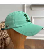 Lacoste Green Logo Alligator Cotton Ball Cap Hat Adjustable - $54.00