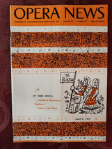 Rare Metropolitan Opera News April 8 1957 Cavalleria Rusticana Pagliacci - £12.80 GBP
