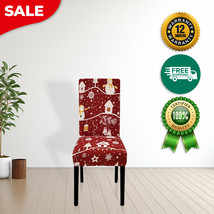 Anyhouz Chair Cover Maroon Festive Christmas Design Stretchable Dining S... - $484.63 MXN