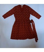Matilda Jane Short Floral Dress Womens Size S Rust Color V Neck Boho Summer - $272.80 MXN