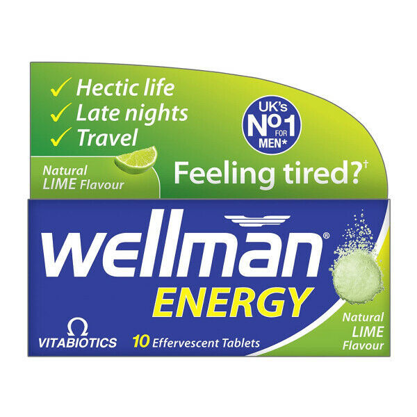 Wellman Energy Lime Flavour Tablets x 10 - $8.79