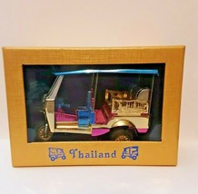 Thai Tuk Tuk Wind Up 3 Wheel Diecast/Plastic Collectible Taxi with Original Box - £15.68 GBP