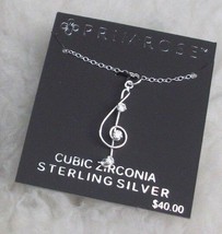 G Clef Pendant Necklace Set Sterling Silver Musician Music Lover Unique Gift New - £20.96 GBP