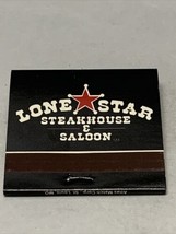 Vintage Matchbook Cover  Lone Star Steakhouse &amp; Saloon  gmg Unstruck - £9.89 GBP