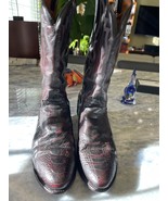 J. Chisholm leather dark burgundy cowboy boots, made in USA men’s 9.5 D - $68.00