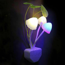 Romantic Color Changing 3 Color Mushroom LED Night Light NightLite New - £9.44 GBP