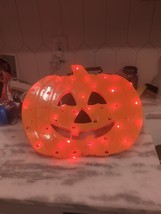 Double Sided Pumpkin Light Sculpture, Indoor/Outdoor Halloween Decor, 5f... - $19.80