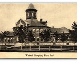 Wabash Hospital Building Peru Indiana IN UNP Sepia DB Postcard J18 - $9.85