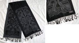 Patrick Francis Designs Book of Kells Knit Scarf Black Mens Womens Fring... - $39.55