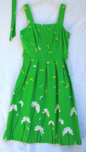 Malia Honolulu Hawaii Daisy Flowers Sundress Dress Vintage Size 14 Fits ... - $52.25