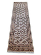 2 ft 6 in x 8 ft Ivory Jaldar entryway carpet runner 241 x 79 cm Lush Rug - £410.79 GBP