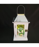 New Open Box Diorama Restful Garden Scene White &amp; Tin LED Lantern Home D... - $468.81 MXN