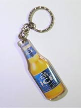 BLUE ICE Beer Bottle Shaped Double Sided Acrylic Keychain Key Ring - 90s Unused - £11.28 GBP