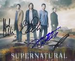 Signed CAST 4 SUPERNATURAL Autographed PHOTO TV SERIES with COA - £134.88 GBP