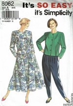 Simplicity Sewing Pattern 8062 Pants Skirt Top Misses Size 8-20 - $9.74