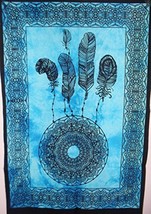 Traditional Jaipur Tie Dye Dreamcatcher Poster, Indian Wall Decor, Hippie Tapest - £12.56 GBP