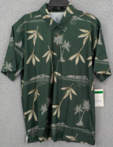 Favant Hawaii Polo Shirt Mens Sz Xl Green Islands Palm Trees Leaves Buttons Nwt - $19.99