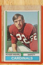 Vintage Football Trading Card 1974 Topps #421 Roger Wehrli St Louis Cardinals - £7.88 GBP
