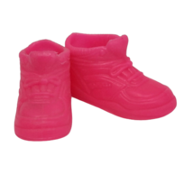 VINTAGE 1990&#39;s MATTEL BARBIE / SKIPPER BRIGHT PINK LACE UP TIE HIGH TOP ... - £18.65 GBP