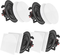 Pyle 8” 4 Bluetooth Flush Mount - In-Wall In-Ceiling 2-Way Speaker, Pdic... - $286.99