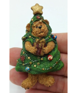 Boyds Bears Jointed Bear as a Christmas Tree Pin Brooch 2.5&quot; - £7.77 GBP