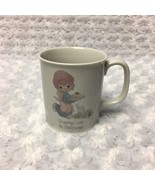 Precious Moments Vintage Christmas Ceramic Coffee Tea Cup Mug 1985 - £11.95 GBP