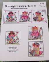 3 Cross Stitch Patterns: Nostalgic NURSERY RHYMES Bo Peep-Miss Muppet-Ma... - $8.00