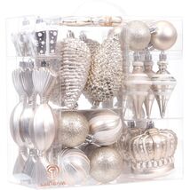 Sea Team 50-Pack Assorted Shatterproof Christmas Ball Ornaments Set Champagne - €20,28 Sea Team 50-Pack Assorted Shatterproof Christmas Ball Ornaments Set Champagne - €20,28 EUR