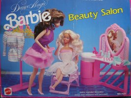 Barbie Dance Magic BEAUTY SALON Playset w Vanity &amp; Accessories! (1989 Arco Toys, - £214.88 GBP