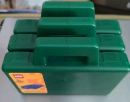 Lot of 3 LEGO Sorting Boxes to Go Travel Case Organizing Dividers Green 4087 - $29.02